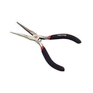 Image: TEKTON 3504 Precision Needle Nose Pliers - A spring-loaded, self-opening hinge combined with the compact size makes the TEKTON Precision Needle Nose Pliers ideal for use in tight work spaces.