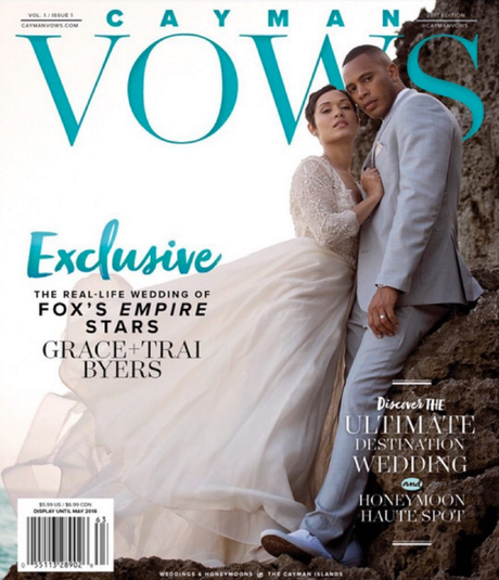 Christian Couple Trai & Grace Byers Show Off Wedding Photos In Caymen Magazine + The Couple Talk Faith, Love & Marriage
