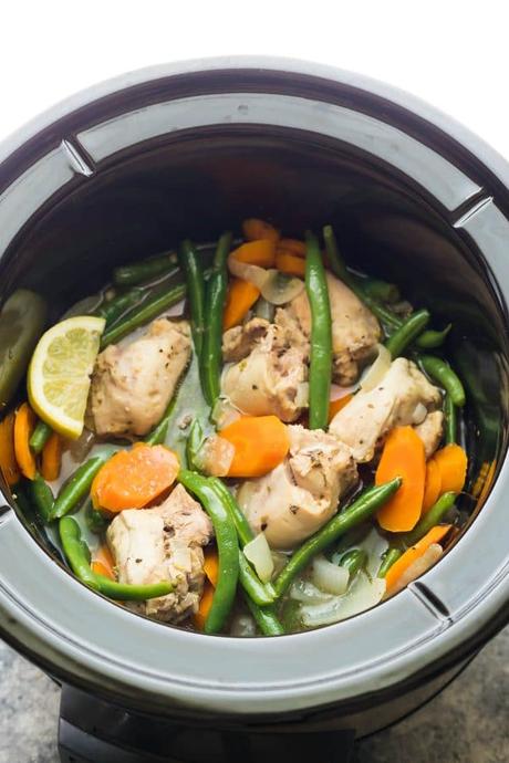 Assemble these freezer to slow cooker lemon garlic chicken thighs ahead and stash in the fridge or freezer until you're ready to cook up! This recipe provides a delicious lemon garlic sauce you're going to want to drizzle on everything.