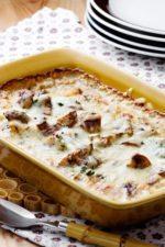 Fish Casserole with Mushrooms and French Mustard