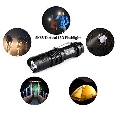 Best AA Flashlights 2017 – Difference Between AAA vs AA Flashlight UltraFire Led Flashlight SK68 Review