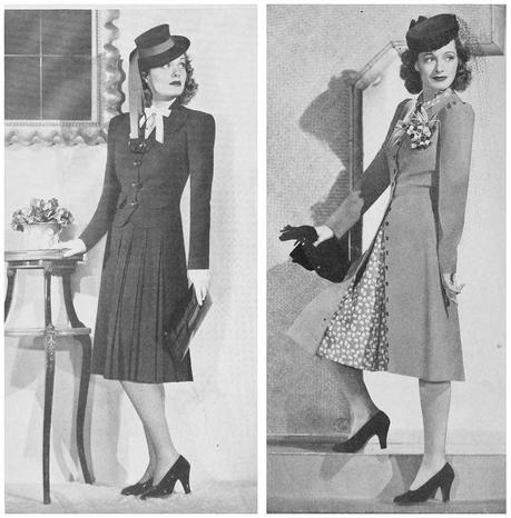 1940s-Fashion---Early-Summer-Suits-1940-Ellen Drew 1940s-Fashion---Early-Summer-Suits-1940-Ellen Drew