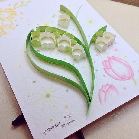 Quilled Lily of the Valley - Shitateru Papercraft Quilled Lily of the Valley - Shitateru Papercraft