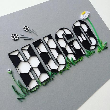 Quilled and Cut Paper Name - Iwona Wright Quilled and Cut Paper Name - Iwona Wright