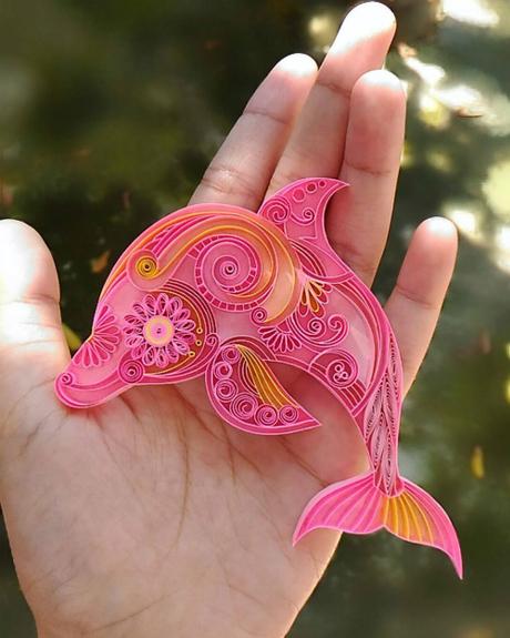 Quilled Dolphin - Mahkota Quilling Quilled Dolphin - Mahkota Quilling