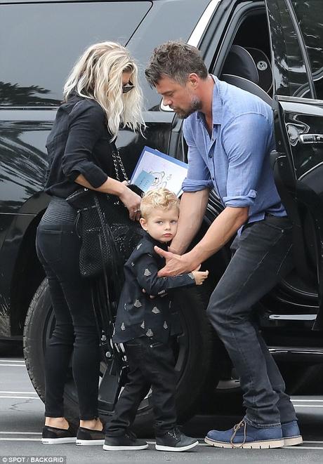 Singer Fergie Husband Josh Duhamel and Son Axl Spotted Attending Church In L.A. Singer Fergie Husband Josh Duhamel and Son Axl Spotted Attending Church In L.A.