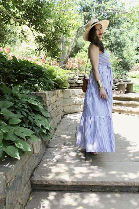 how to wear red, white & blue, maxi stripe dress, J crew maxi dress, red wedges, 4th july outfit, sailor hat, straw hat, street style, fashion blogger, style, ootd, saumya, summer style how to wear red, white & blue, maxi stripe dress, J crew maxi dress, red wedges, 4th july outfit, sailor hat, straw hat, street style, fashion blogger, style, ootd, saumya, summer style