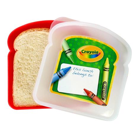 Evriholder Crayola Sandwich Container, Colors Vary - Keeps sandwiches fresh, Made from BPA-free material Image: Evriholder Crayola Sandwich Container, Colors Vary - Keeps sandwiches fresh, Made from BPA-free material