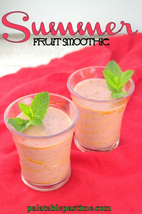 Summer Fruit Smoothie #DairyMonth Summer Fruit Smoothie