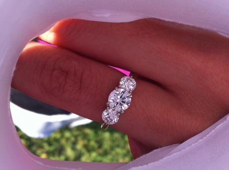 Third Stone's a Charm in this ID Jewelry Engagement
