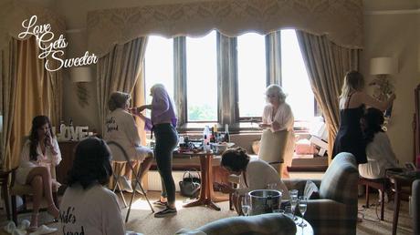 An Elegant and Stylish Lakes Wedding Video The bridal suite full of bridal party and the bride having their hair and make up done before the wedding at Armathwaite Hall