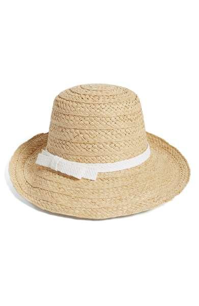 kate spade straw sun hat on sale, details at une femme d'un certain age