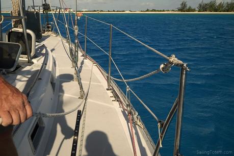 Safety on board: preventer setup on Totem sailboat deck