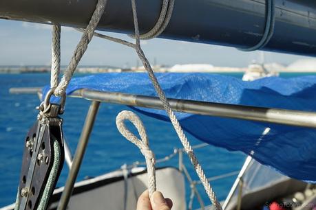Safety on board: preventer setup on Totem Eye splice rope line lanyard