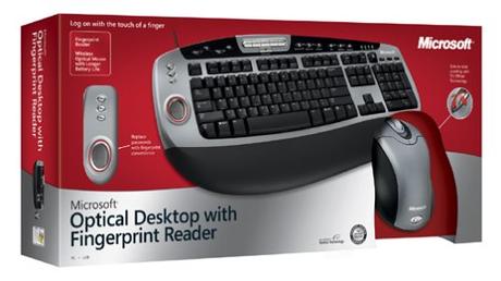keyboard ..  Microsoft integrates fingeprint reader with Compu Keyboard