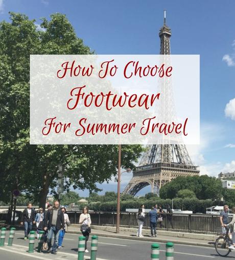 lifestyle blogger Susan B. of une femme d'un certain age shares tips for selecting footwear for summer travel