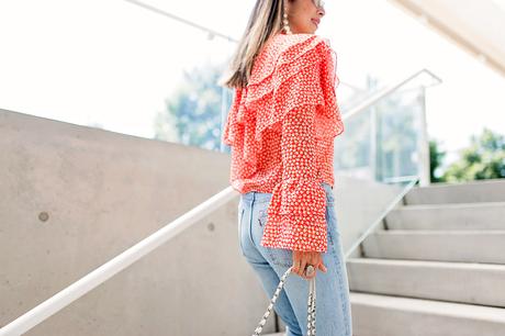 Luxe for Less // One Shoulder Ruffle Top