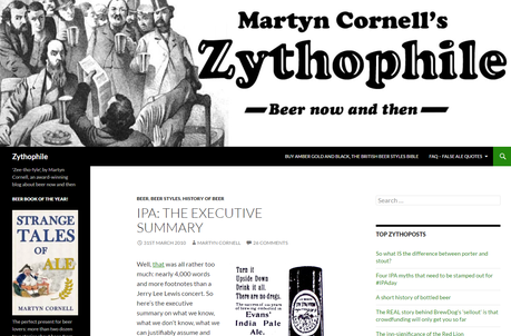 Worthy Reads – IPA: The Executive Summary by Martyn Cornell of Zythophile