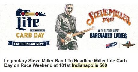 Steve Miller Band Headlines Miller Lite Carb Day Concert At IMS