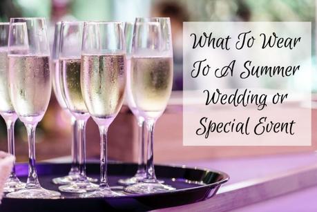 champagne glasses ready to toast - Susan B. shares what to wear to a summer wedding or special event
