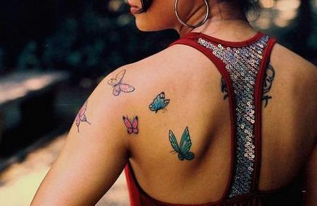 Popular Girly Butterfly Tattoos Popular Girly Butterfly Tattoos