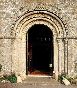 Romanesque West Door, St. Mary's, Portchester ...