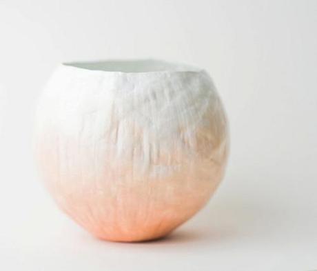 Paper Maché Vessels - Susan Dwyer Peach Fade Vessel