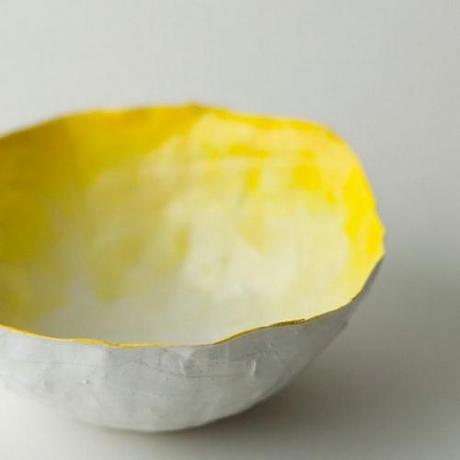 Paper Maché Vessels - Susan Dwyer Yellow Fade Bowl