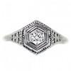 Pre-Owned 18K White Gold and Diamond Engagement Ring Round Brilliant... Vintage Engagement Ring Eye Candy – Wedding Wednesday