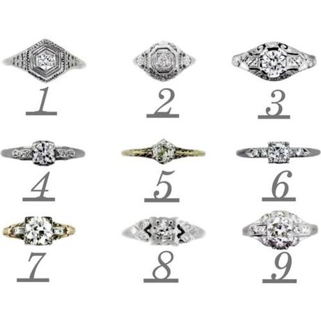 Vintage Diamond Engagmenet Rings - Wedding Wednesday Vintage Diamond Engagmenet Rings - Wedding Wednesday