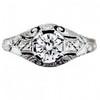 White Gold and 1/2 Ct Round Brilliant Cut Diamond Vintage Engagement... Vintage Engagement Ring Eye Candy – Wedding Wednesday