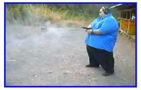 Random Video Find: Fat Man Shooting a Gun.