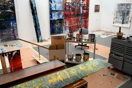 6. gerhard richter studio abstract art, modern art, contemporary artist, modern abstract art, yasoypintor