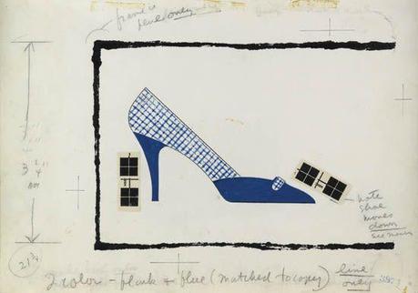 Andy Warhol designed shoe adverts | 1955 Shoe design for Redbook - @SwannGalleries Auction April 4