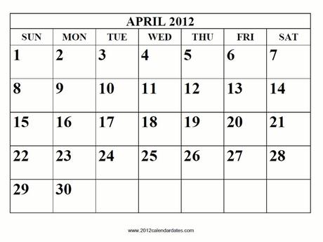 April 2012 Fundraising / Charity Observances