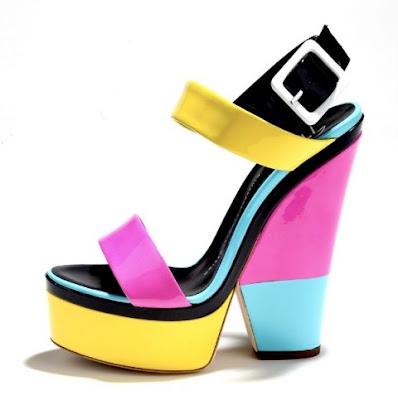 Shoe of the Day | Giuseppe Zanotti Patent Leather Colorblock Wedge Heels