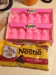 Chocolate Chip Cookie Reese’s Brownie Bonanza and Chocolate Covered Peeps!