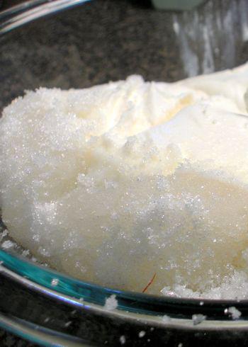 Srikhand- Remove strained yogurt to a bowl