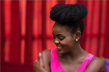 Marley Bun natural hair bun