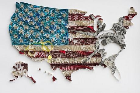 Quilled U.S.A. by Akiko Makihara Quilled U.S.A. by Akiko Makihara