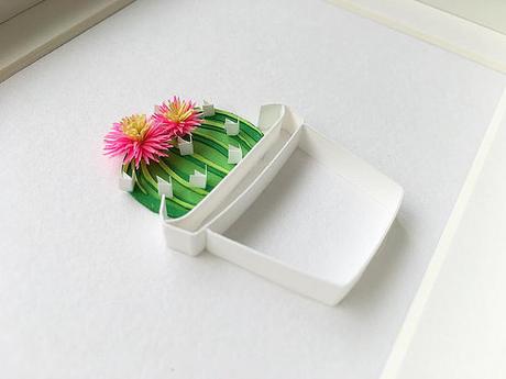 Quilled and Paper Cut Cactus by Akiko Makihara Quilled and Paper Cut Cactus by Akiko Makihara