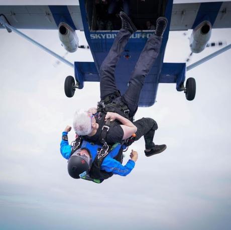 Anderson Cooper Skydives for a Thrill and for a Cause