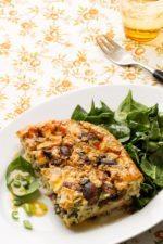 Zucchini Salad with Eggs Mushroom and Cheese Frittata