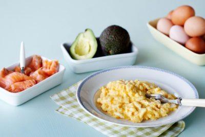 Zucchini Salad with Eggs Scrambled Eggs