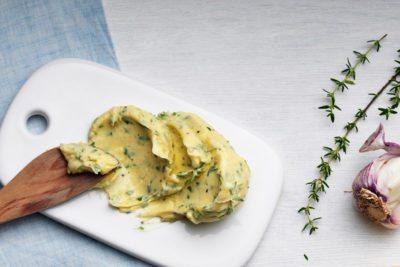 Zucchini Salad with Eggs Herb Butter