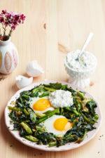 Zucchini Salad with Eggs Skillet Eggs and Greens