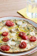 Zucchini Salad with Eggs Caprese Omelet
