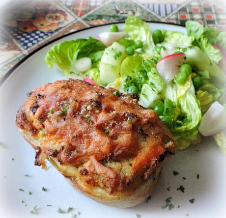 Salmon Pie Stuffed Baked Potatoes