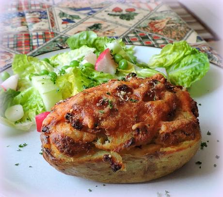 Salmon Pie Stuffed Baked Potatoes