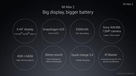 Quick Specifications of Mi Max 2 #BigIsBack